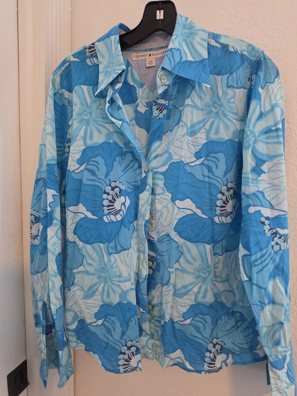 Tommy Hilfiger Blue Floral Button-Down Shirt
